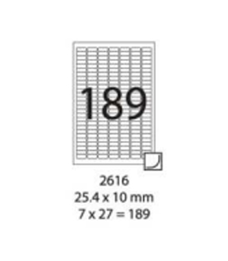 SMART LABEL 2616-20  25.4 x 10mm (189'S) 128169121