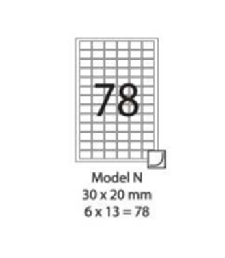 SMART LABEL MODEL N-100  30 x 20mm (78'S) 128170011