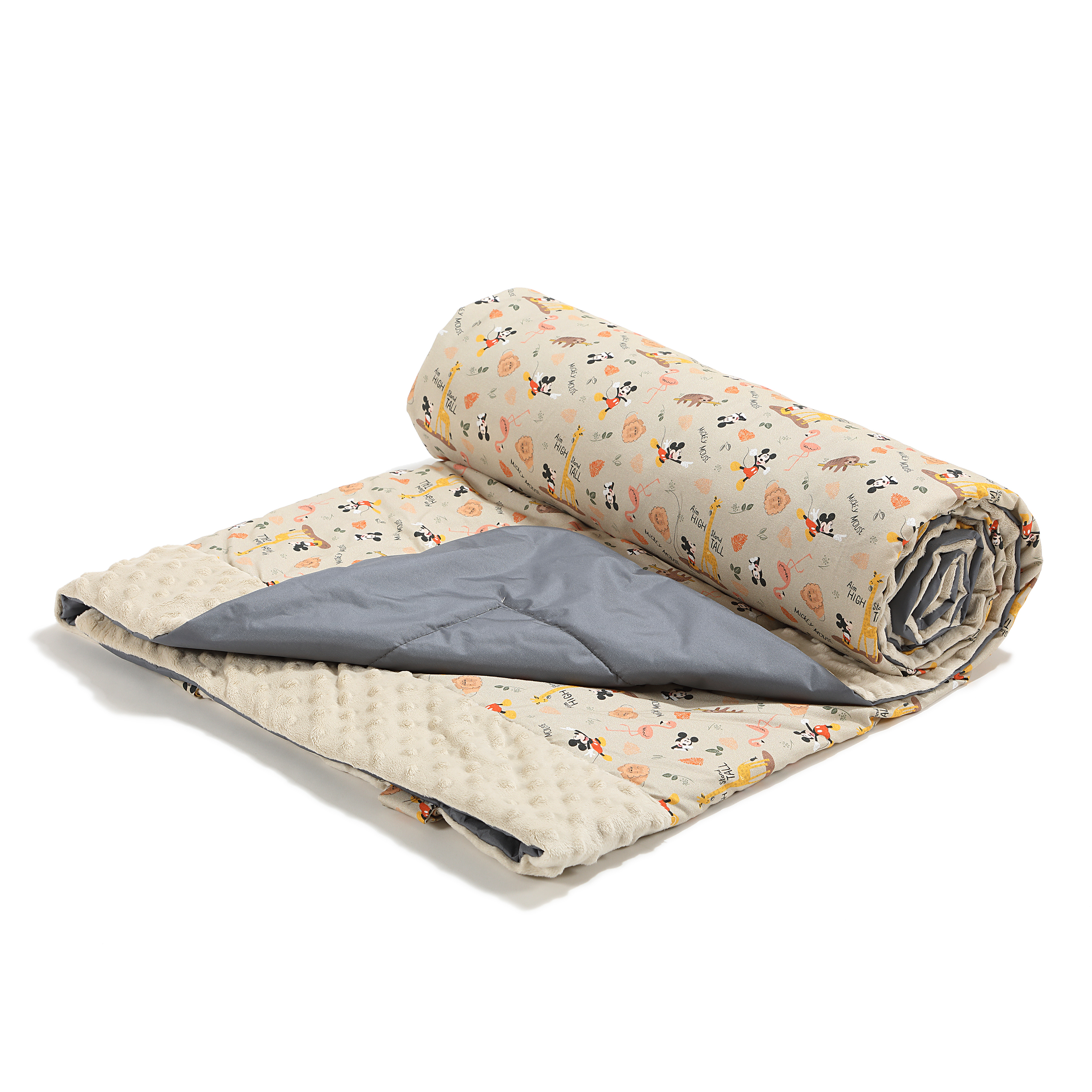 La Millou波蘭 豆豆防水野餐墊 米奇系列_動物園篇(質感棕底)｜伊莉沙白