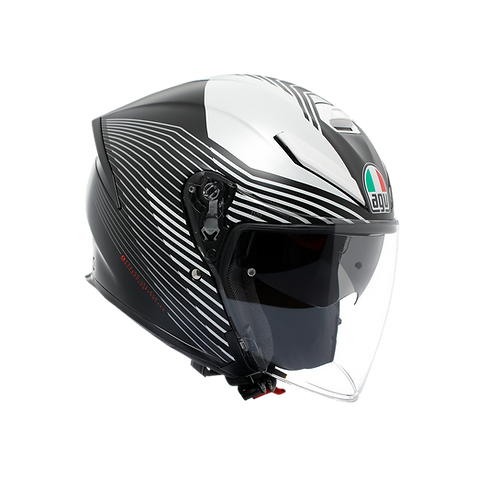 AGV K5 JET EVO Control Matt Black /White 內墨片帽款