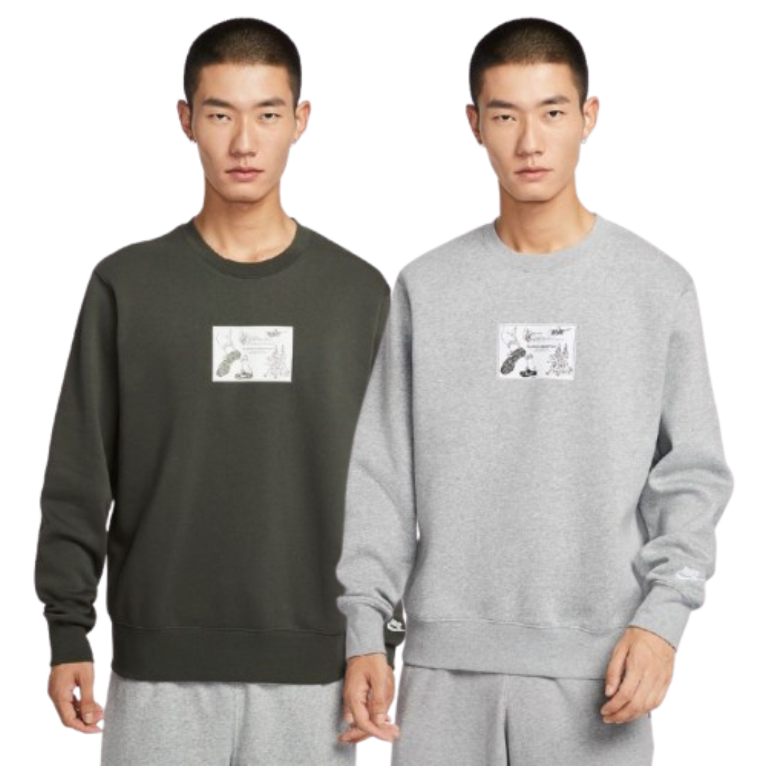 【官網限定】Nike Sportswear Club 刷毛大學T 灰 HV1245-063 綠 HV1245-355 XII