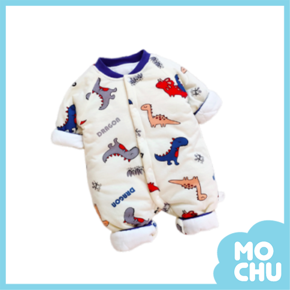 侏羅紀夾棉保暖長袖連身衣