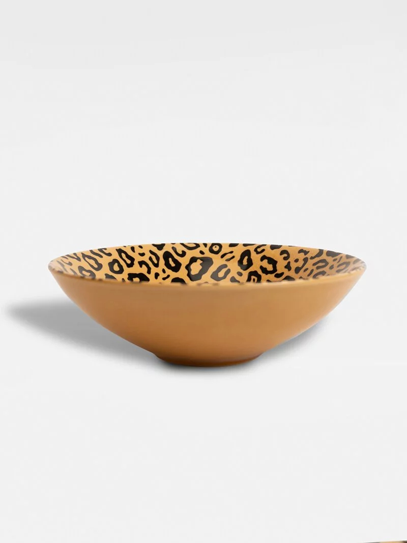 ByOn-Amaya 豹紋深碗，時尚豹紋圖案設計，冰裂釉材質