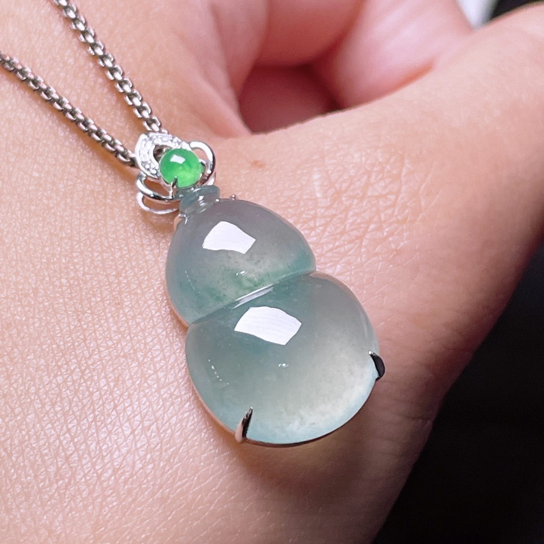 翡翠葫蘆吊墜,天然翡翠A玉, 緬甸玉, Jade, Jadeite