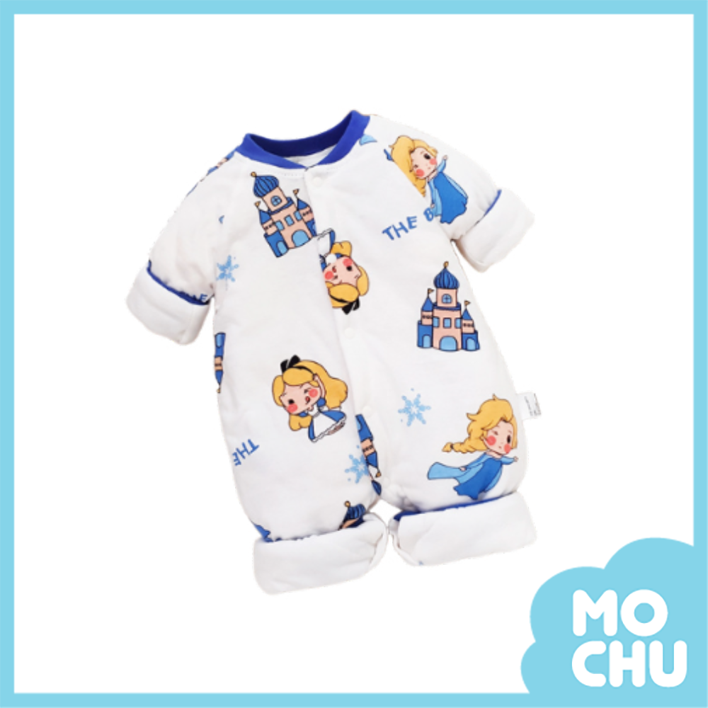 雪花公主夾棉保暖長袖連身衣