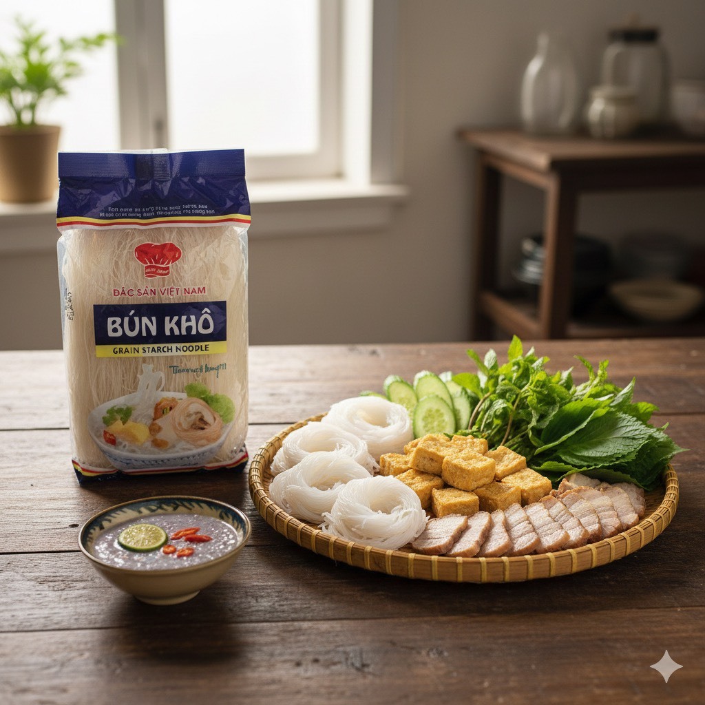 Nhat Huong Dry Rice Vermicelli Grain Starch Noodle 500g