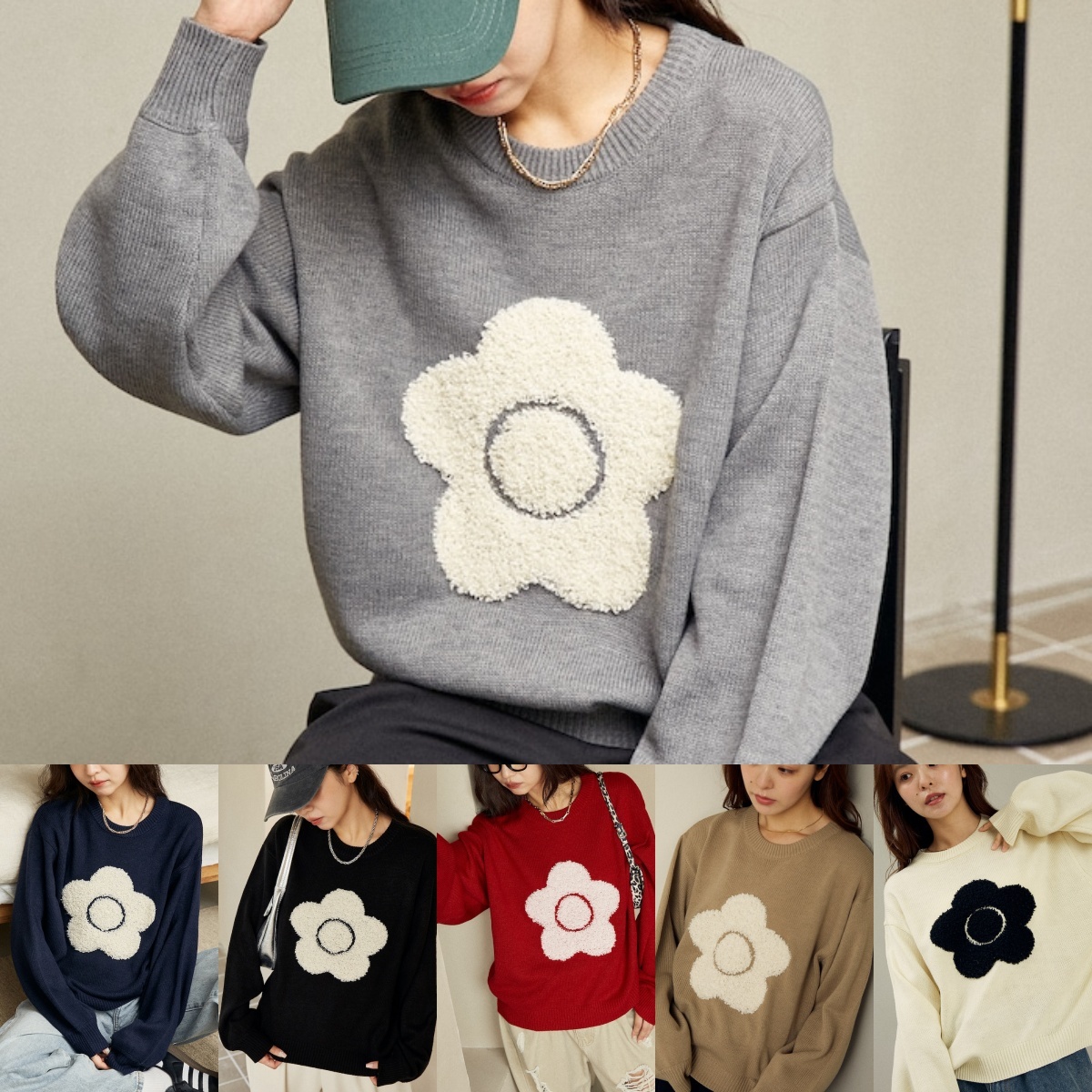 限時折扣預購┃MARY QUANT 雛菊長袖針織上衣