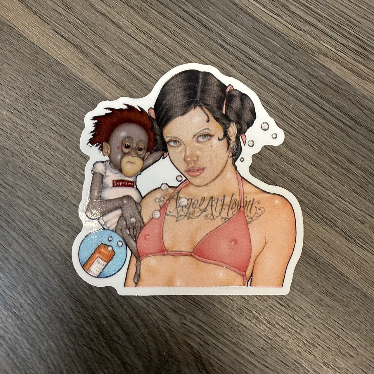 SUPREME BABY MONKEY GIRL STICKER 猴子 女孩 貼紙