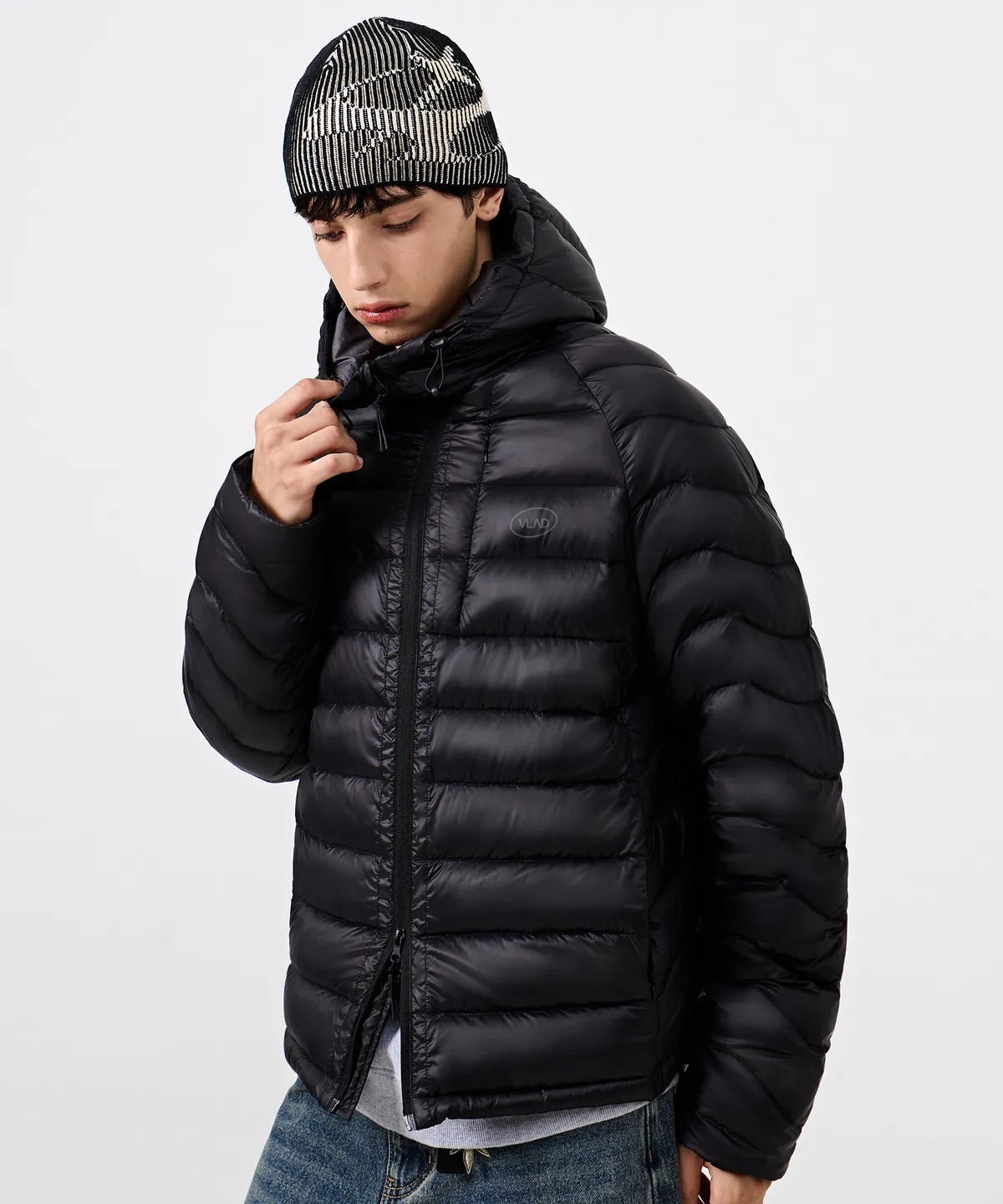 DIMITRI BLACK VLAD Light Shell Lightweight Down Jacket