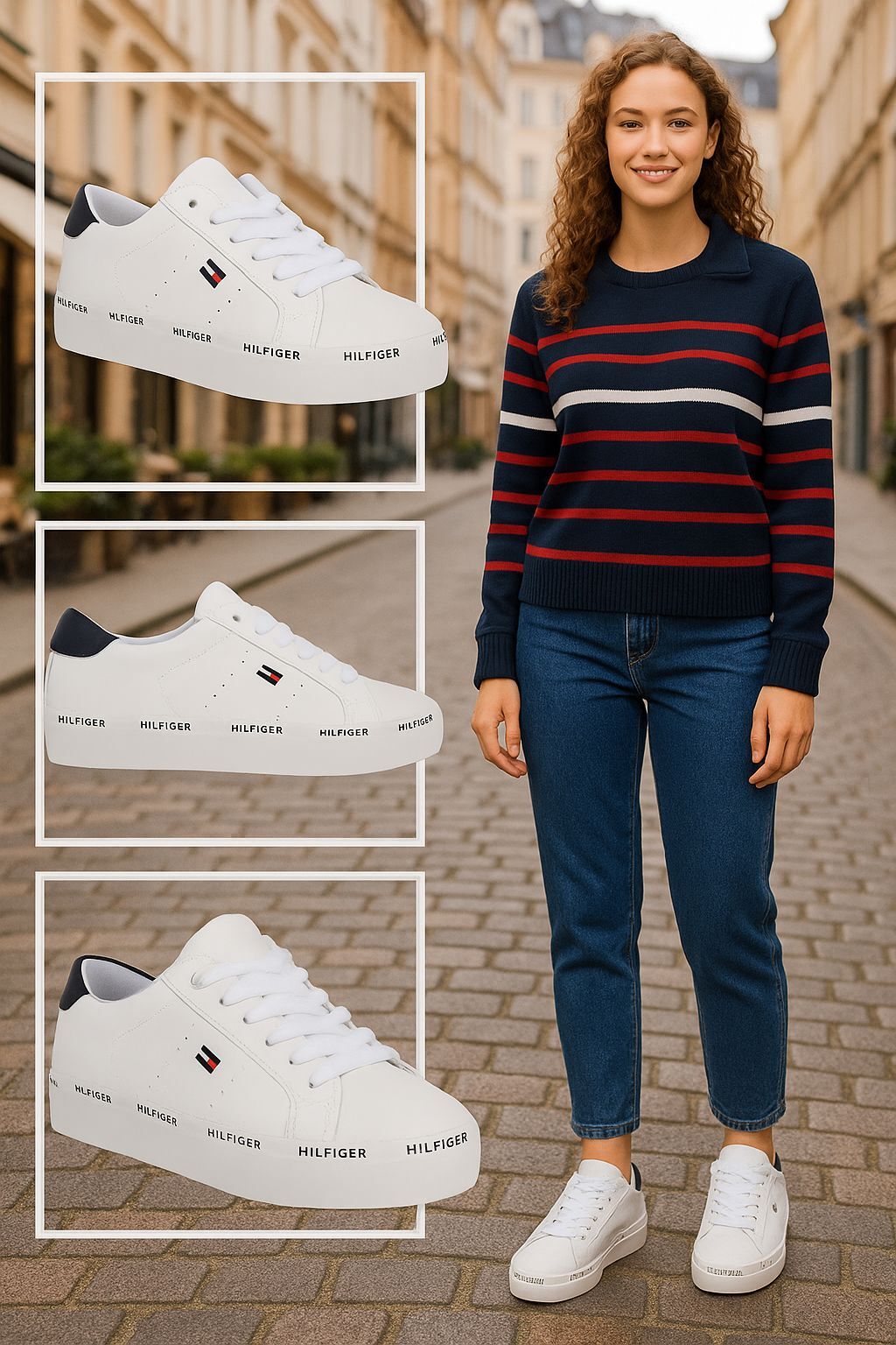 【預購】Q121103 Tommy Hilfiger 白色女士 Henissly 運動鞋