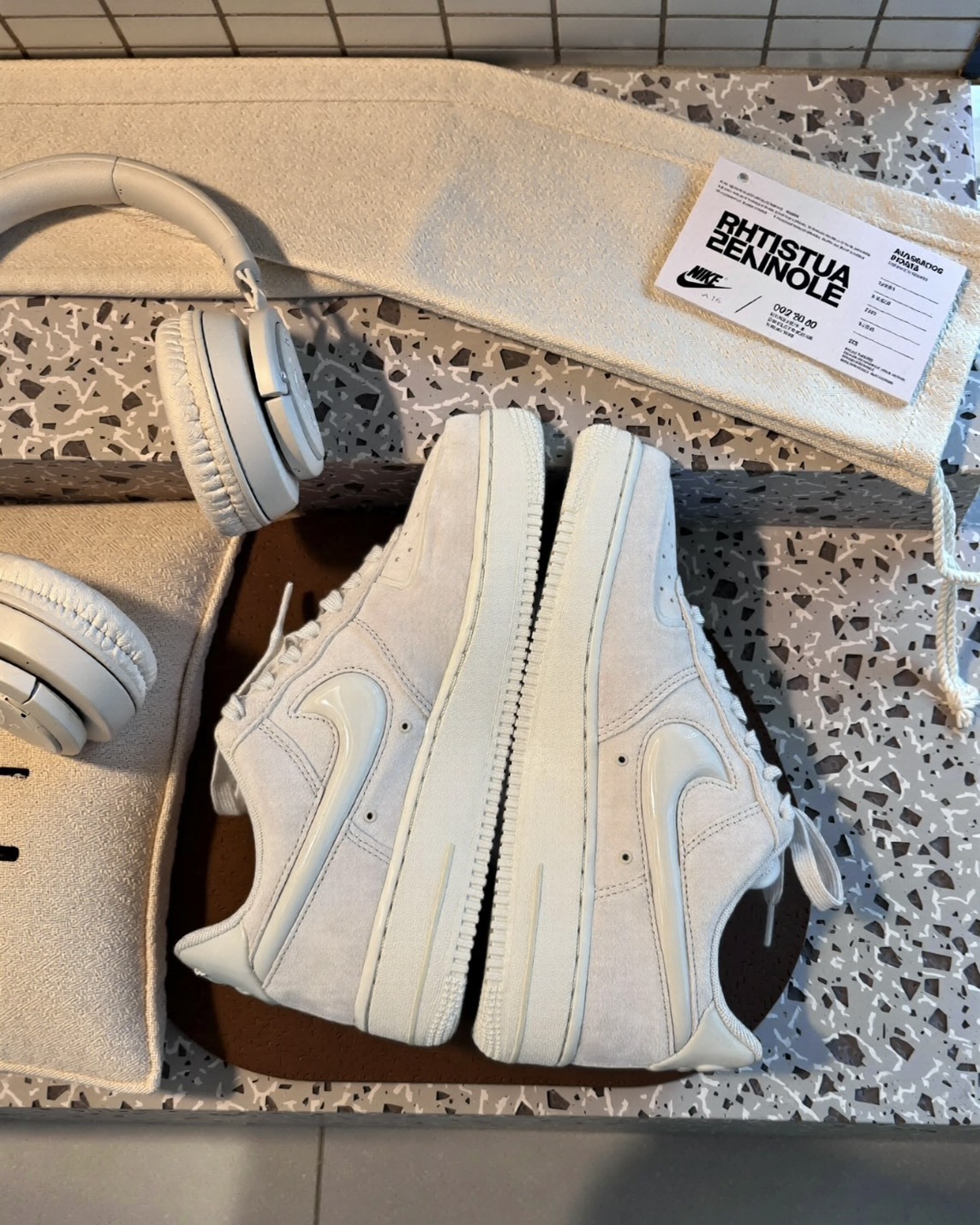 Nike Air Force 1 '07 麂皮 復古 米灰