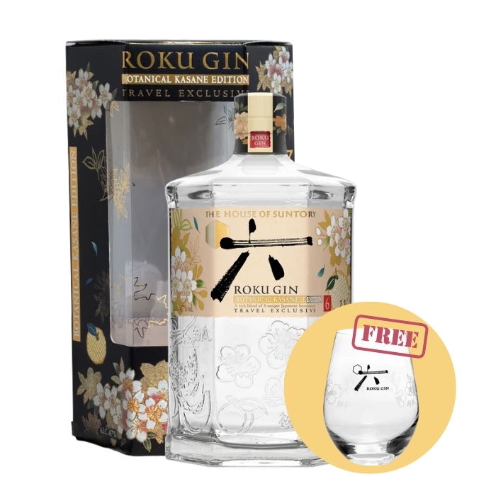 ROKU GIN - Botanical Kasane Limited Edition (1L) [禮盒裝]  - 贈送精美ROKU GIN酒杯一隻