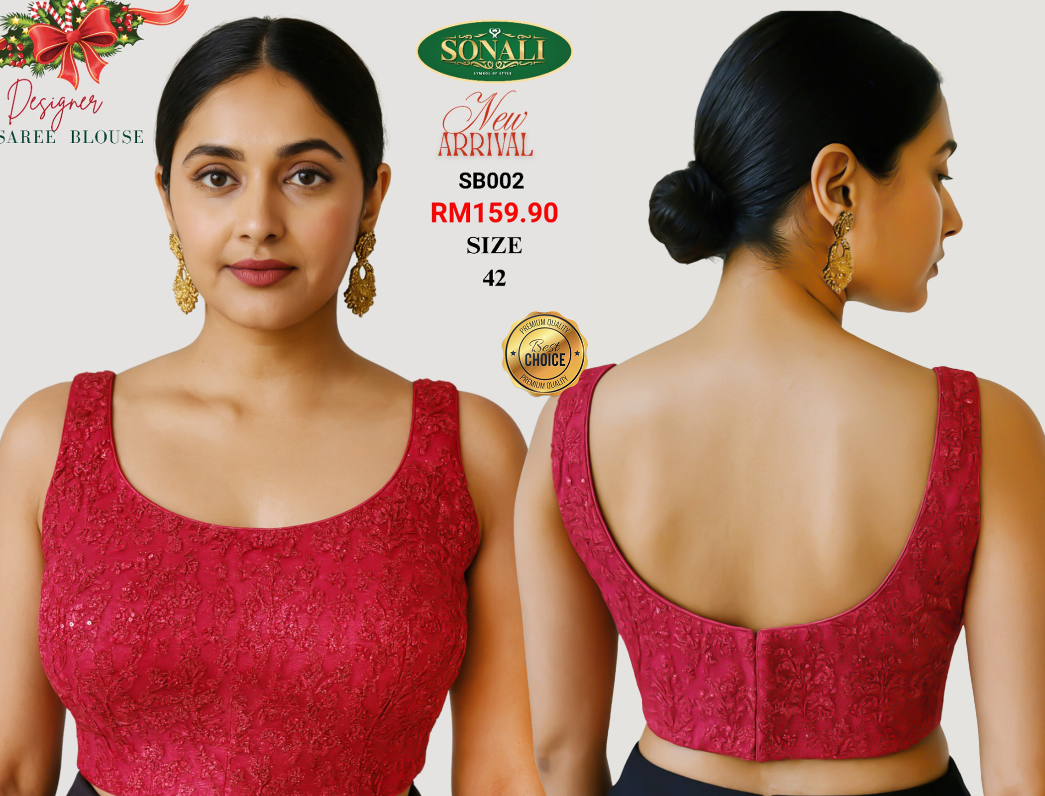 Sonali Premier Quality Women's Designer Saree Blouses (Color & Style refer Images)