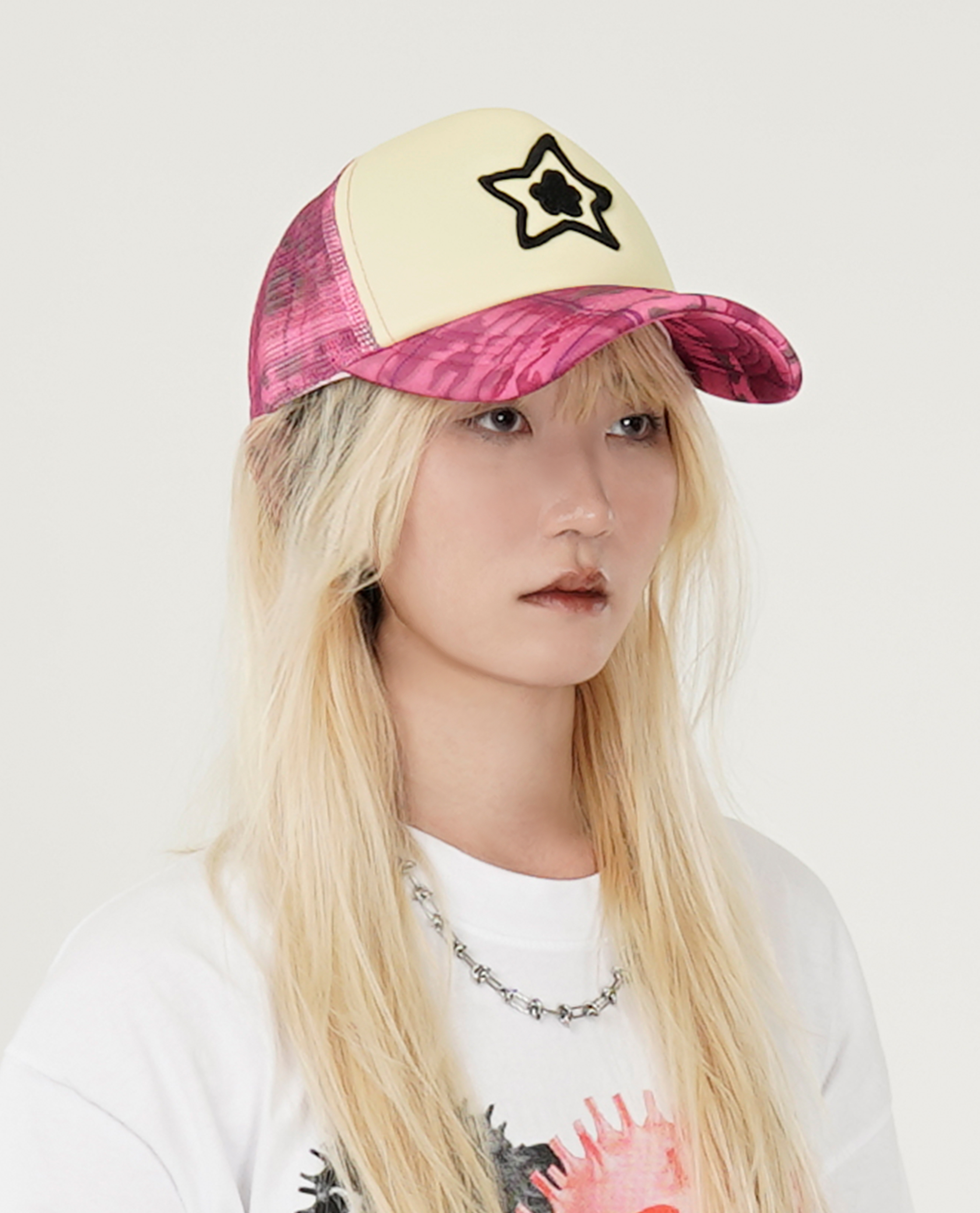 STARTEAM CAMO PLAID FOAM TRUCKER HAT - 25FW