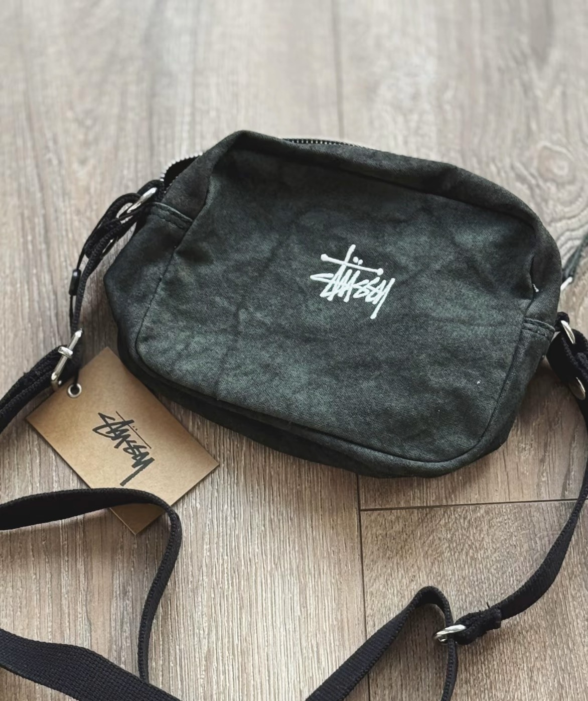 【預購】Stussy 側背包 Canvas Pouch 水洗黑 帆布包