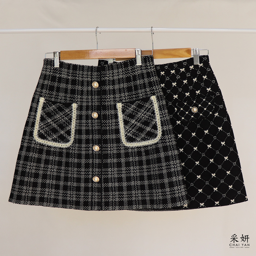 小香風厚針織短裙