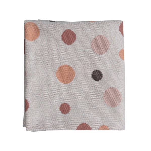 ByOn-波爾卡小被毯-點點圖案,100%有機棉,柔軟又溫暖,彩色圓點,童趣感十足