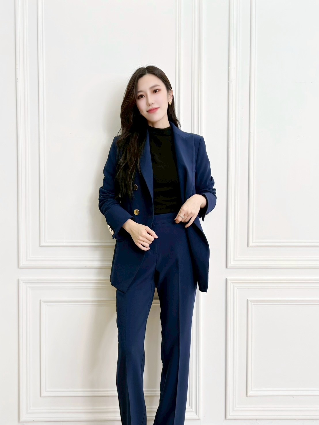 天絲+羊毛舒適高領上衣