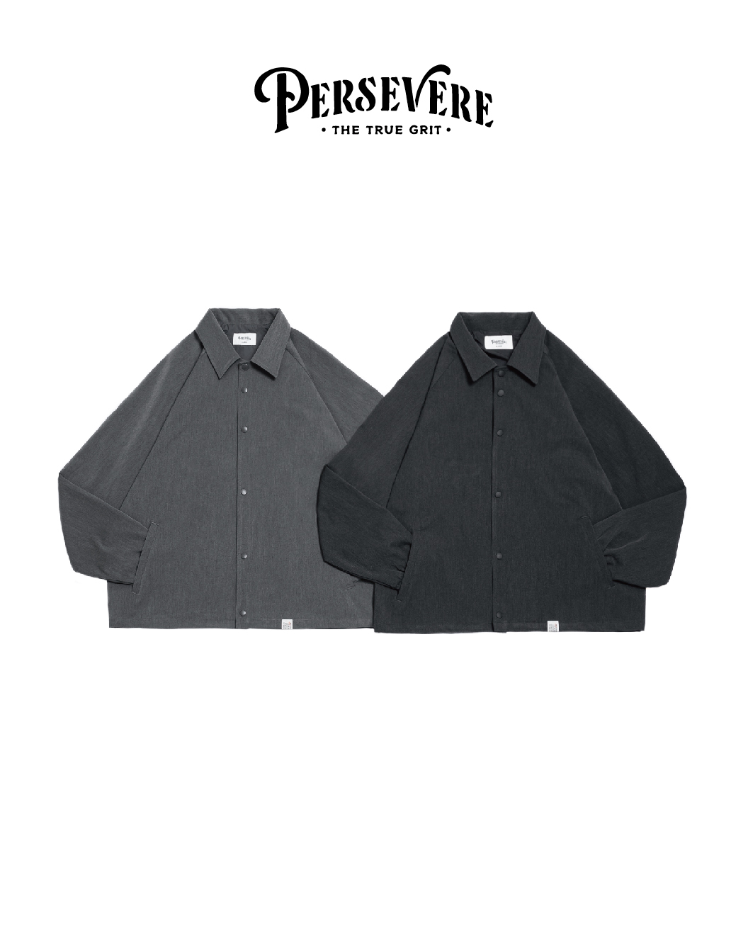 PERSEVERE 休閒感都會教練外套 深灰/淺灰 25 A/W Suiting Coach Jacket