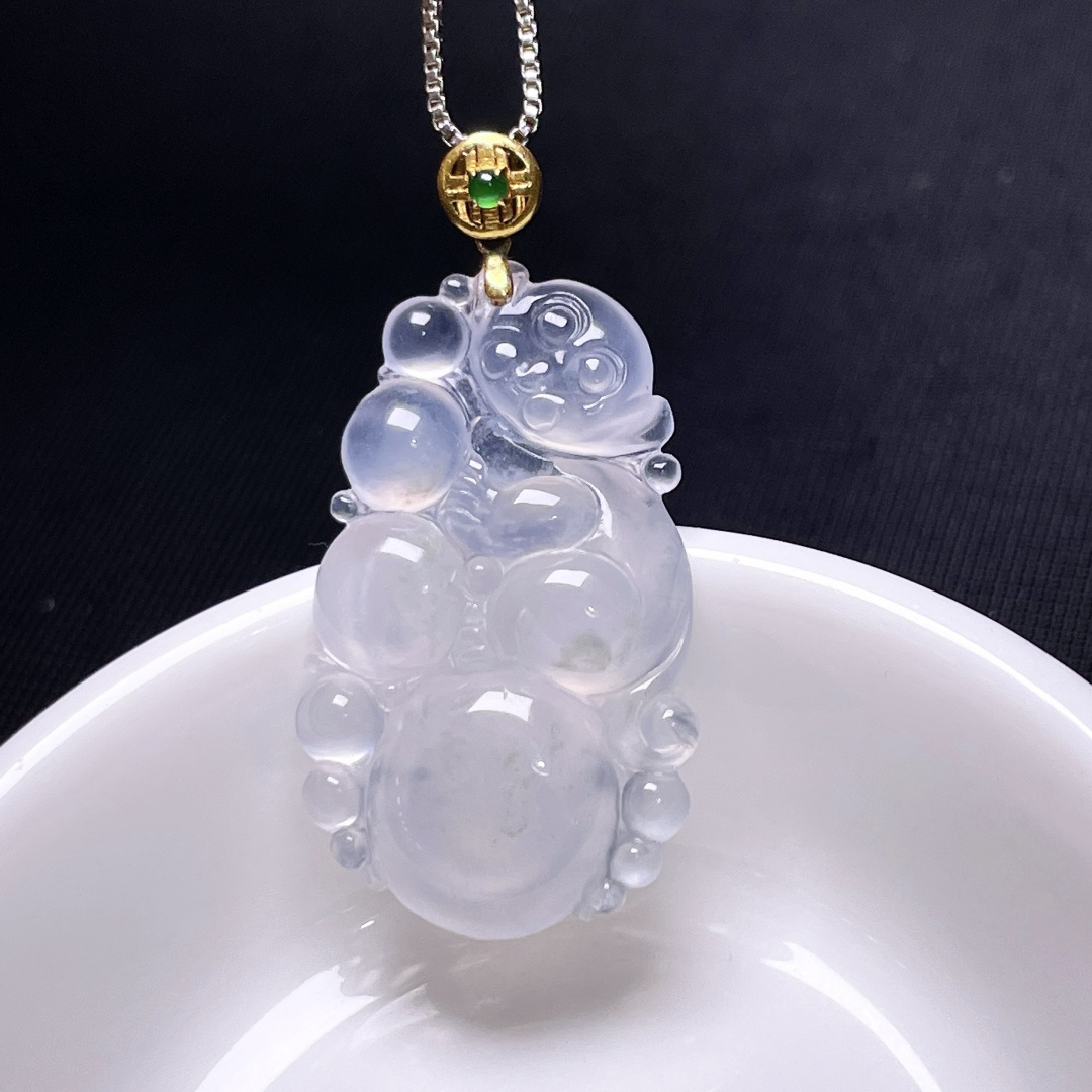 翡翠靈猴吊墜,天然翡翠A玉, 緬甸玉, Jade, Jadeite
