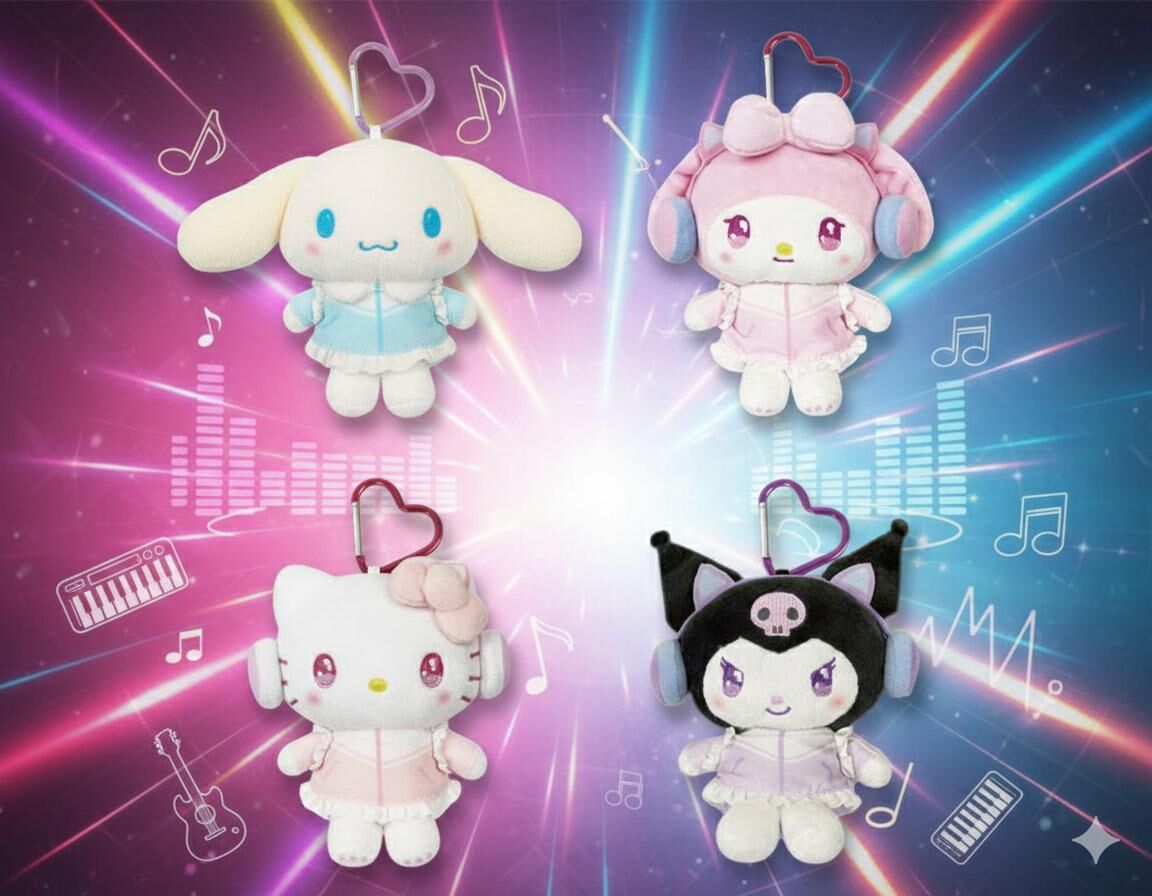 【預購】JN121215 Sanrio Y2K電競風系列 公仔包包鎖匙扣