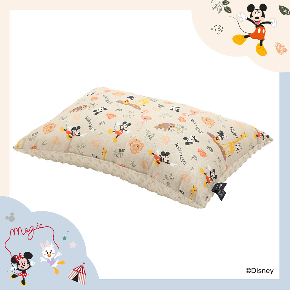 La Millou波蘭 豆豆大枕心｜米奇系列_動物園篇(質感棕底)｜伊莉沙白