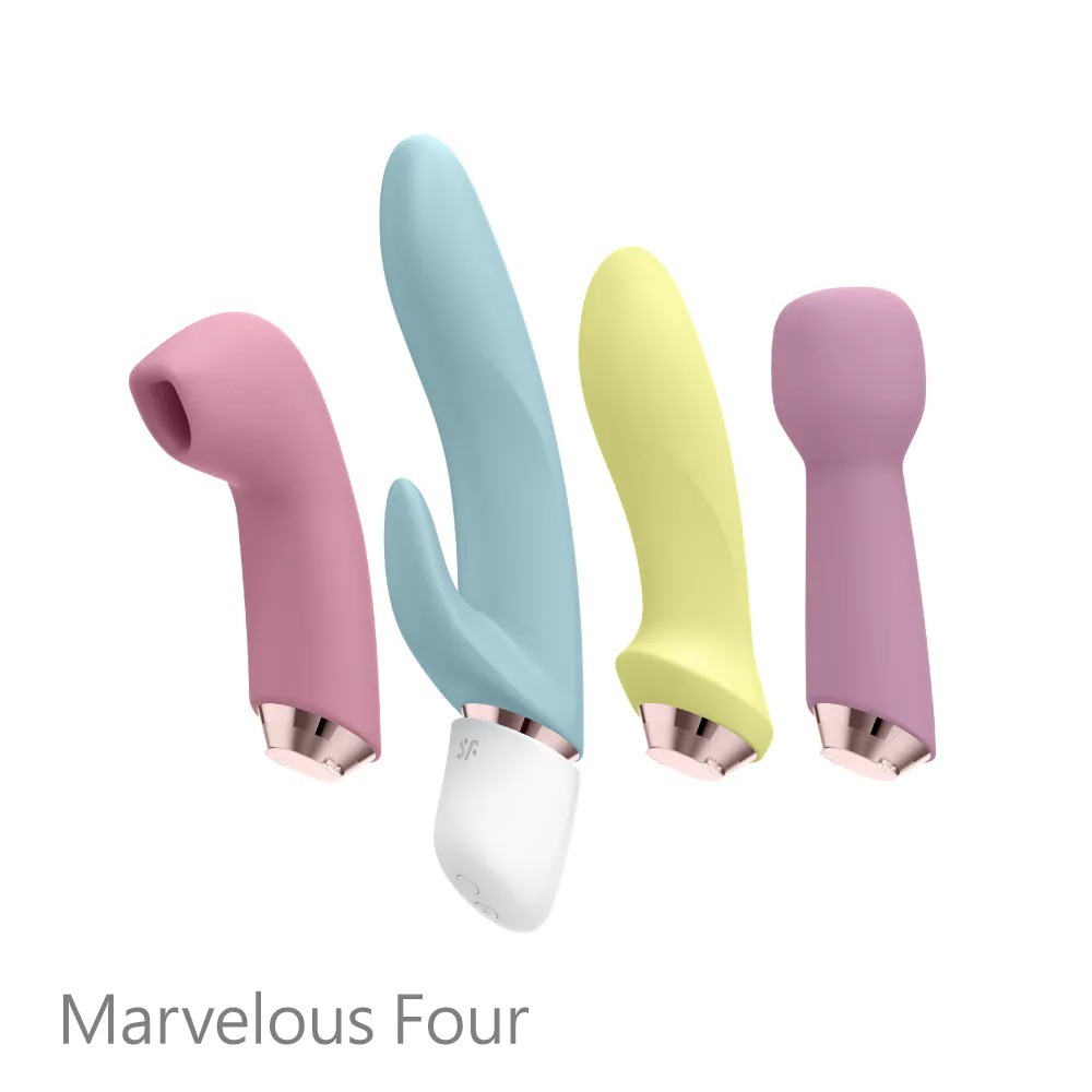 Satisfyer Marvelous Four 吸啜器按摩棒 4件套裝 玫瑰金環