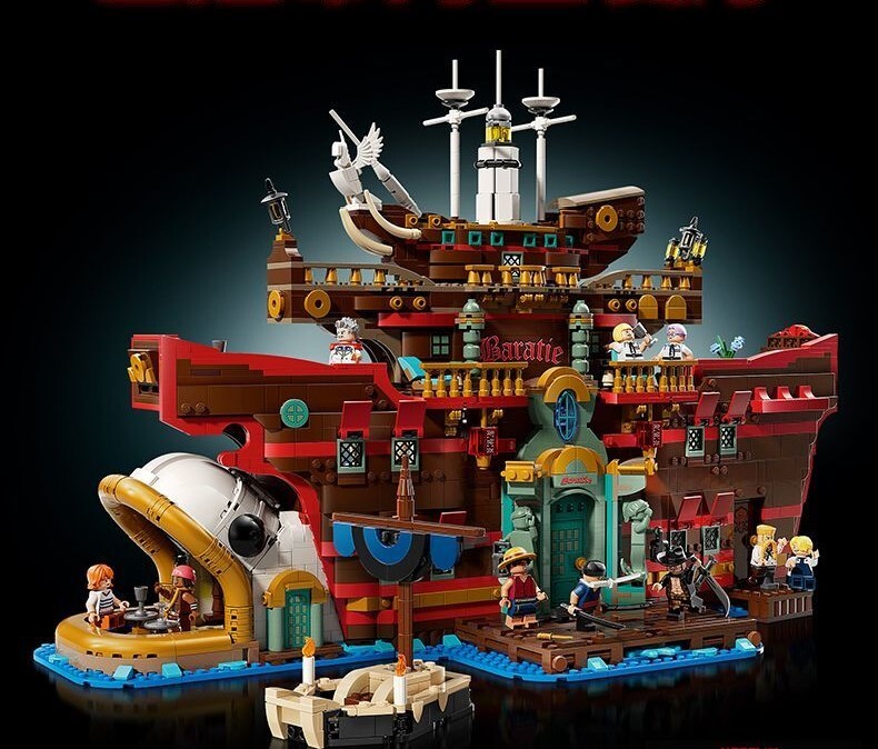 MOC One Piece The Baratie Floating Restaurant Custom Building Set Fit Lego NO BOX NA86761