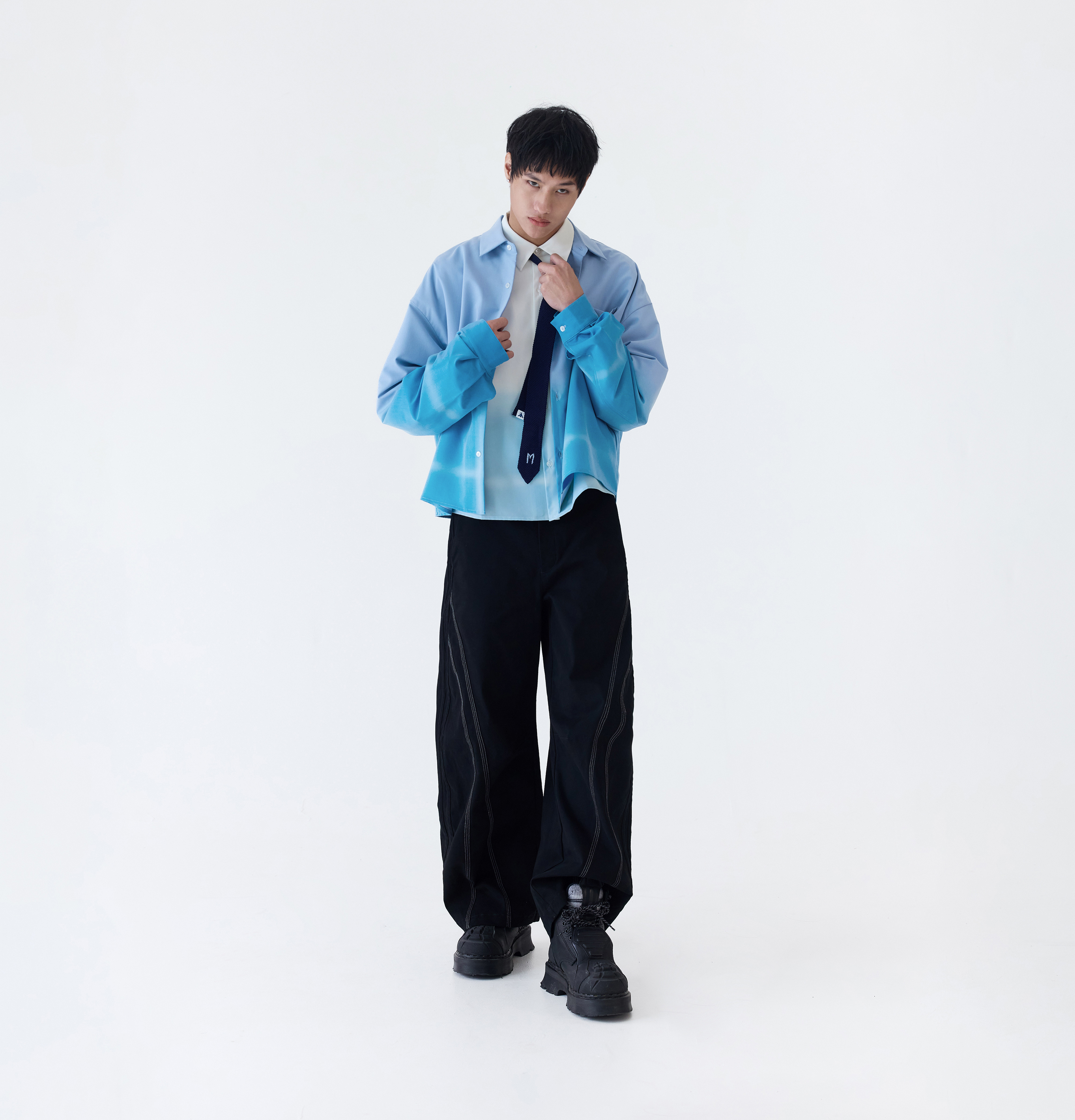 MELSIGN - Gradient Effect Shirt - Blue-Ocean