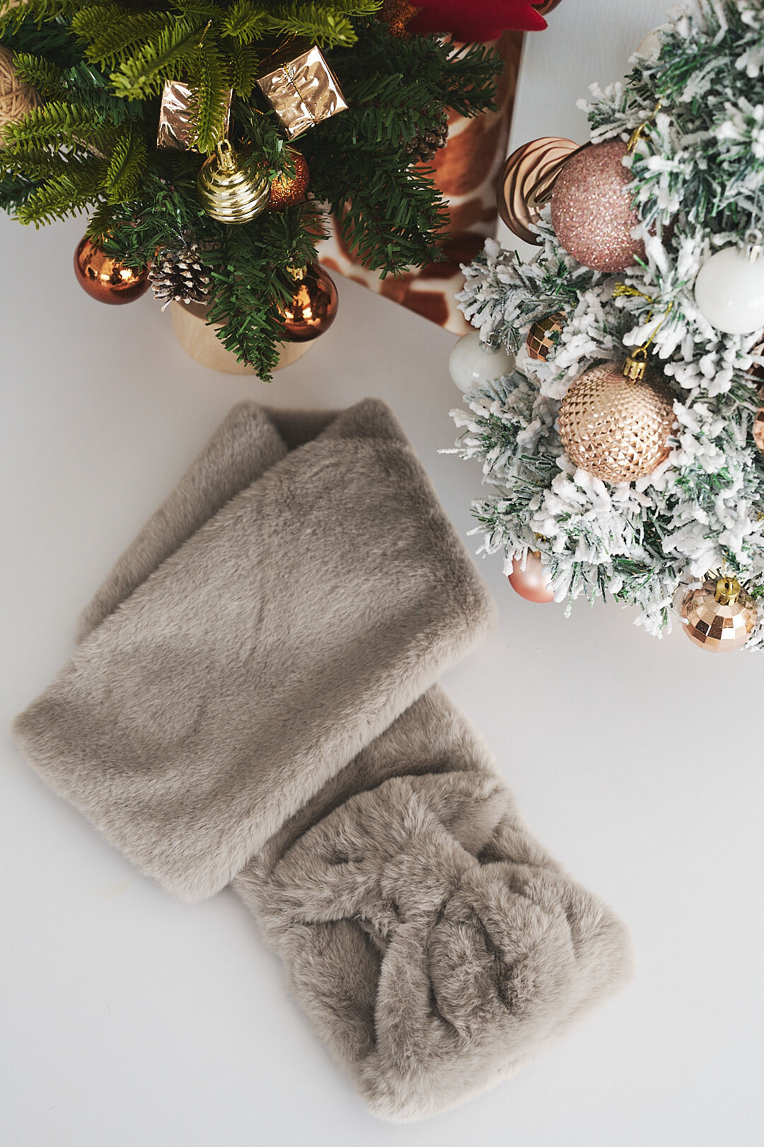 (限量)天鵝湖靜域！蝴蝶結毛絨圍巾(三色)