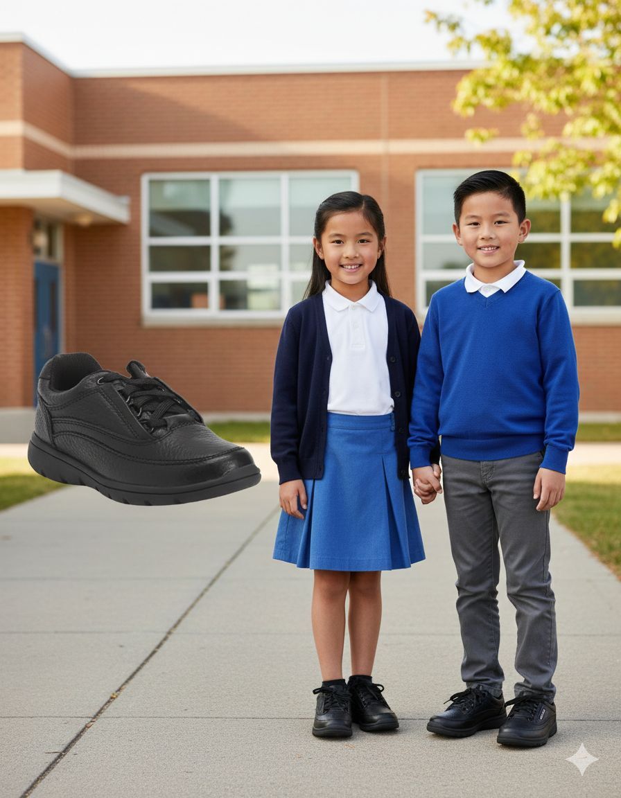 【預購】Q121111 CLARKS 黑色皮革校園休閒運動鞋（幼兒/小童）