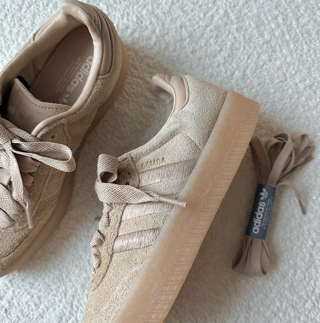 <年末感謝祭再加碼❄️> ADIDAS SAMBAE 奶茶色 卡其色 沙色 厚底 增高 焦糖底 女鞋 JQ0254 / 調貨