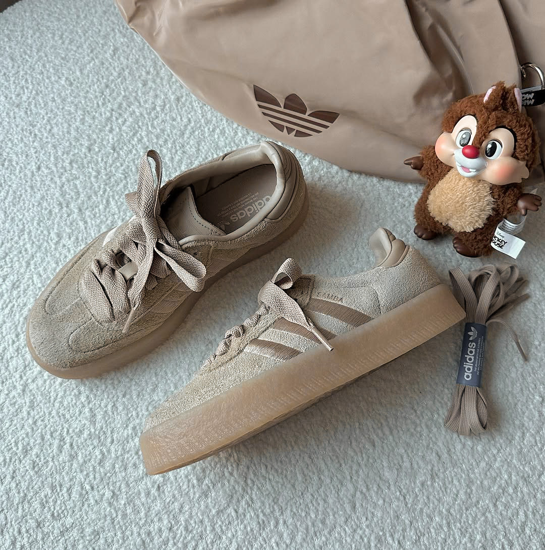 <年末感謝祭再加碼❄️> ADIDAS SAMBAE 奶茶色 卡其色 沙色 厚底 增高 焦糖底 女鞋 JQ0254 / 調貨