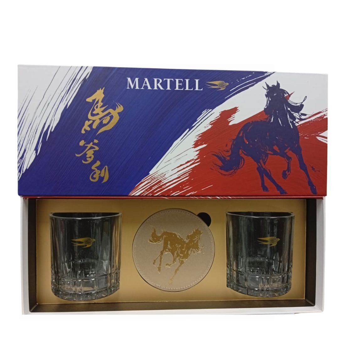 MARTELL  品酒杯連杯墊 套裝