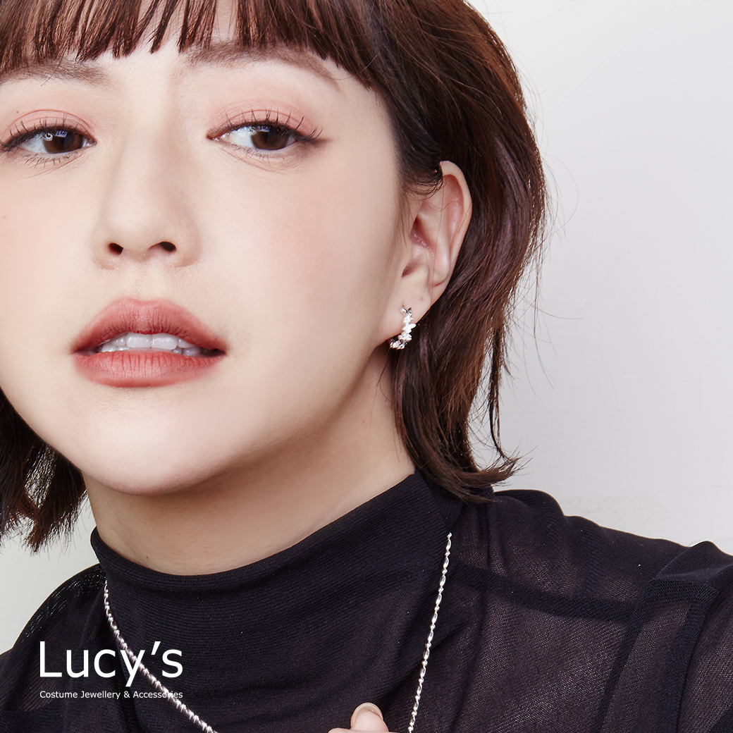 925純銀 花蝴蝶 易扣耳環 (123609)