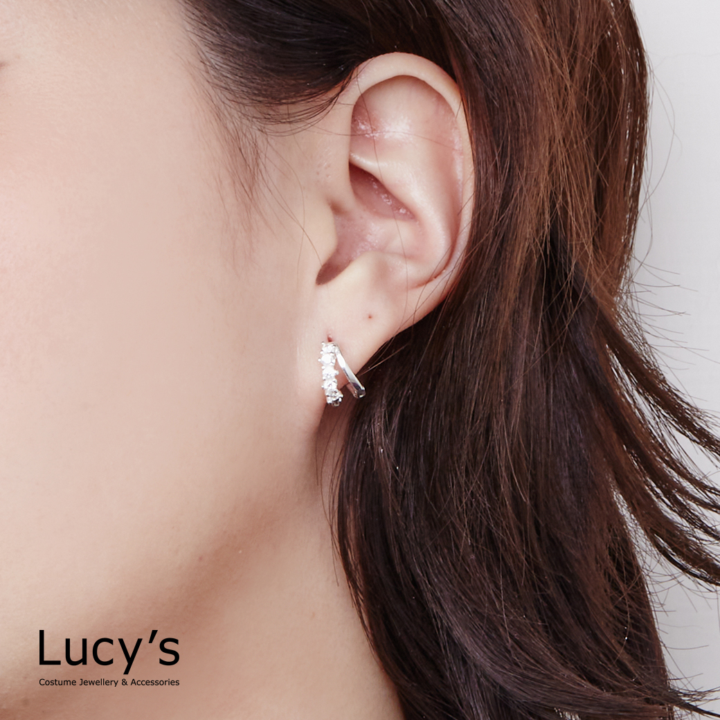 925純銀 光影相映 易扣耳環 (123611)