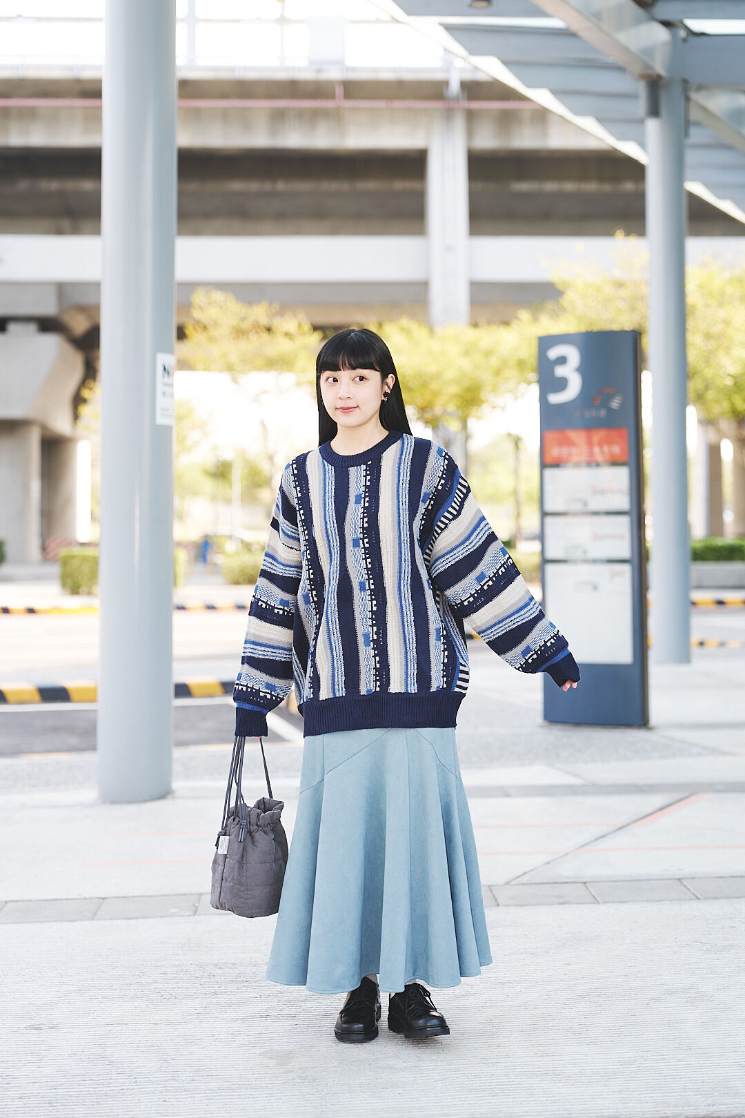 小漫冬曲2.0！絨面美人魚裙(兩色-天藍)