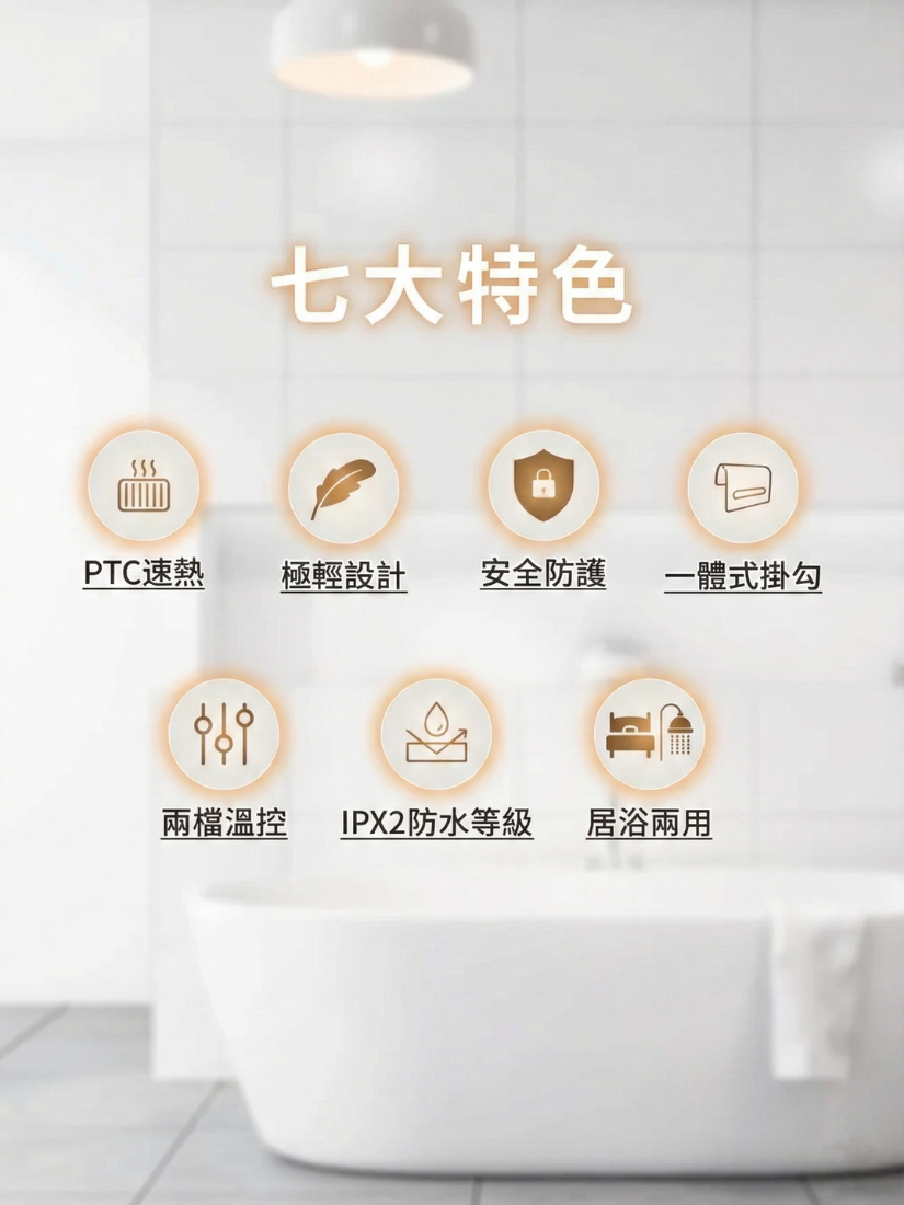 【 MUNICHI沐尼黑 】浴室壁掛電暖器/浴室電暖器 MR.HEATER