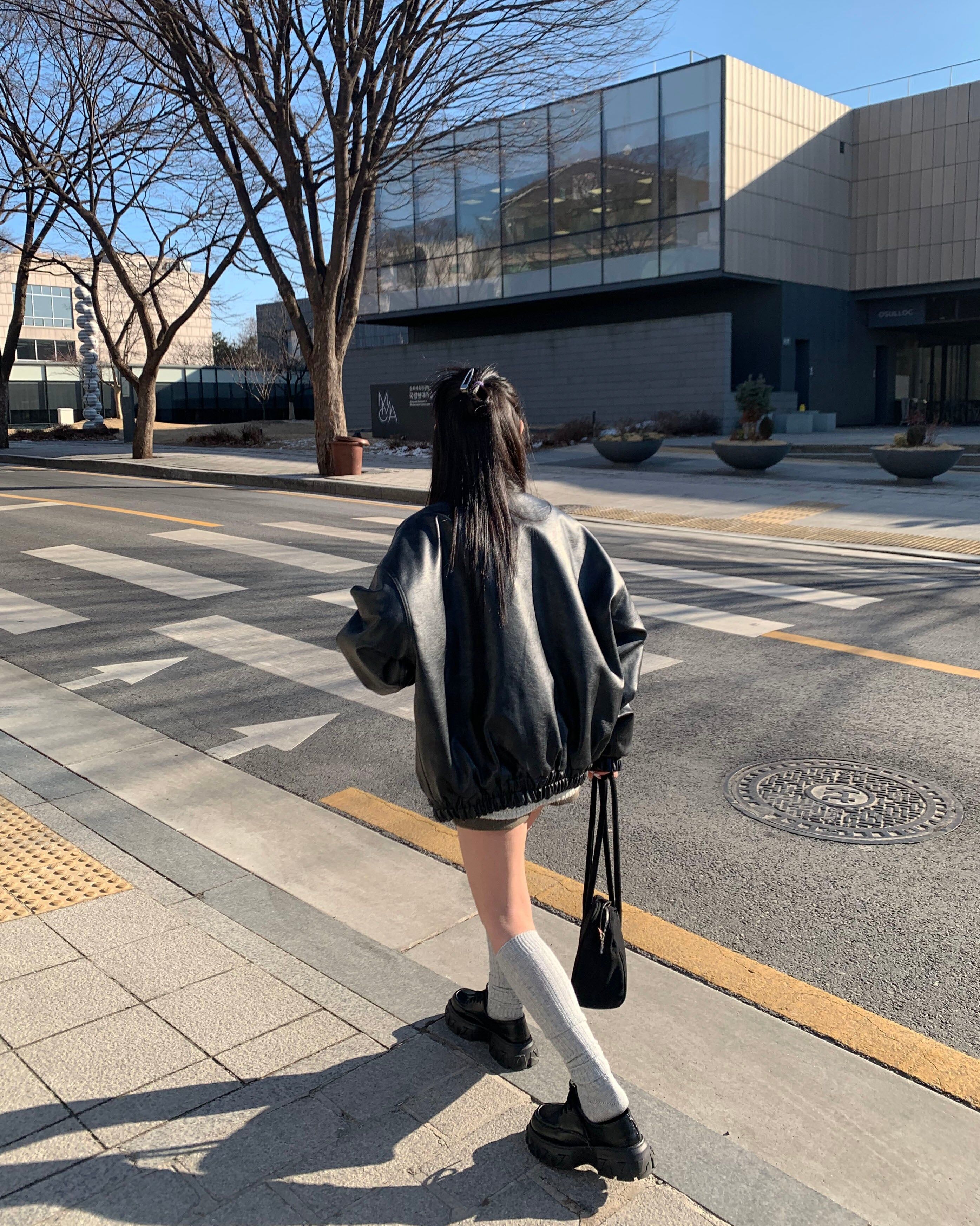 ❥現貨 韓國超正鋪棉皮外套