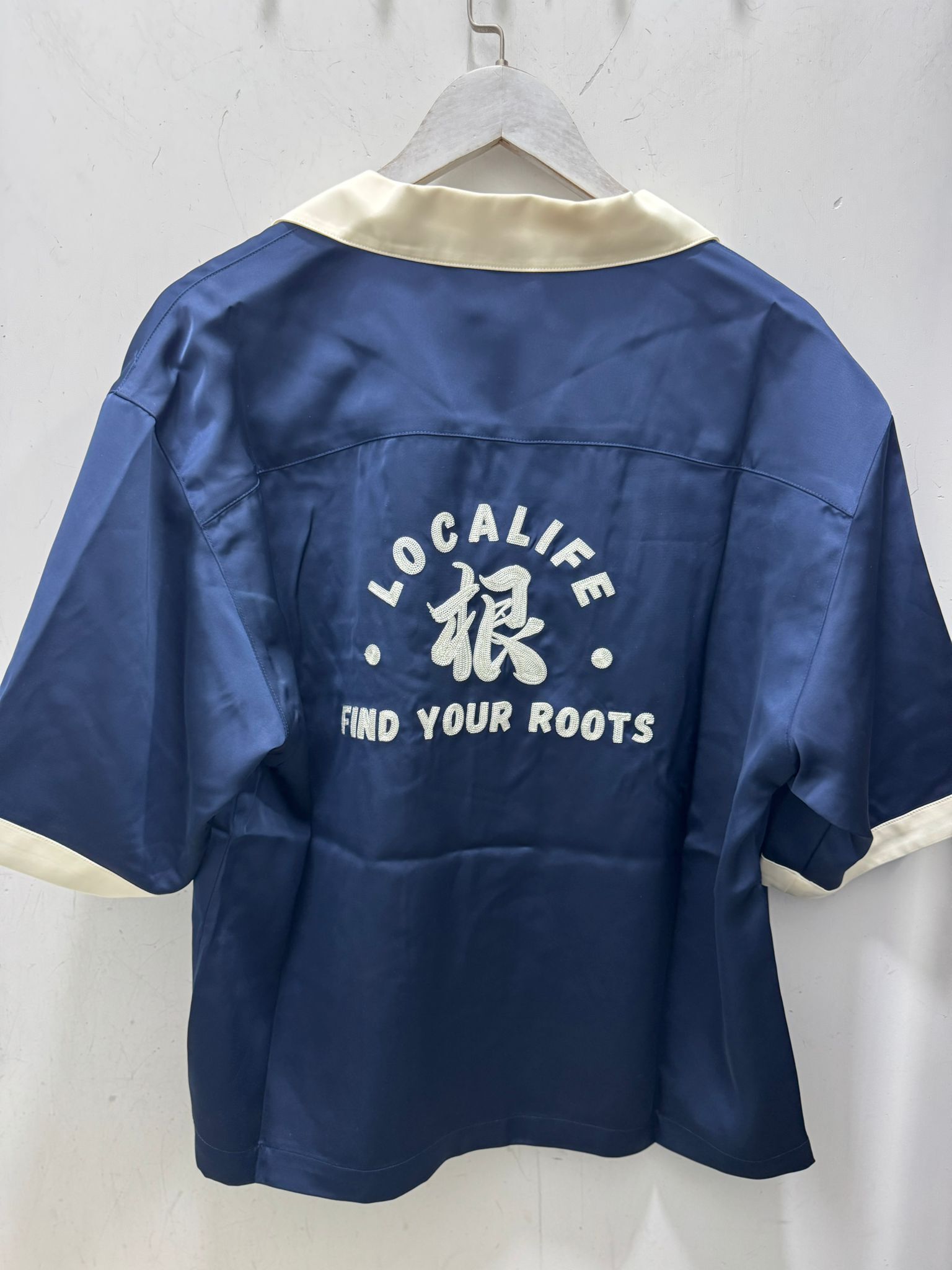 Ching Chong Rooted Embroidery Shirts - Navy