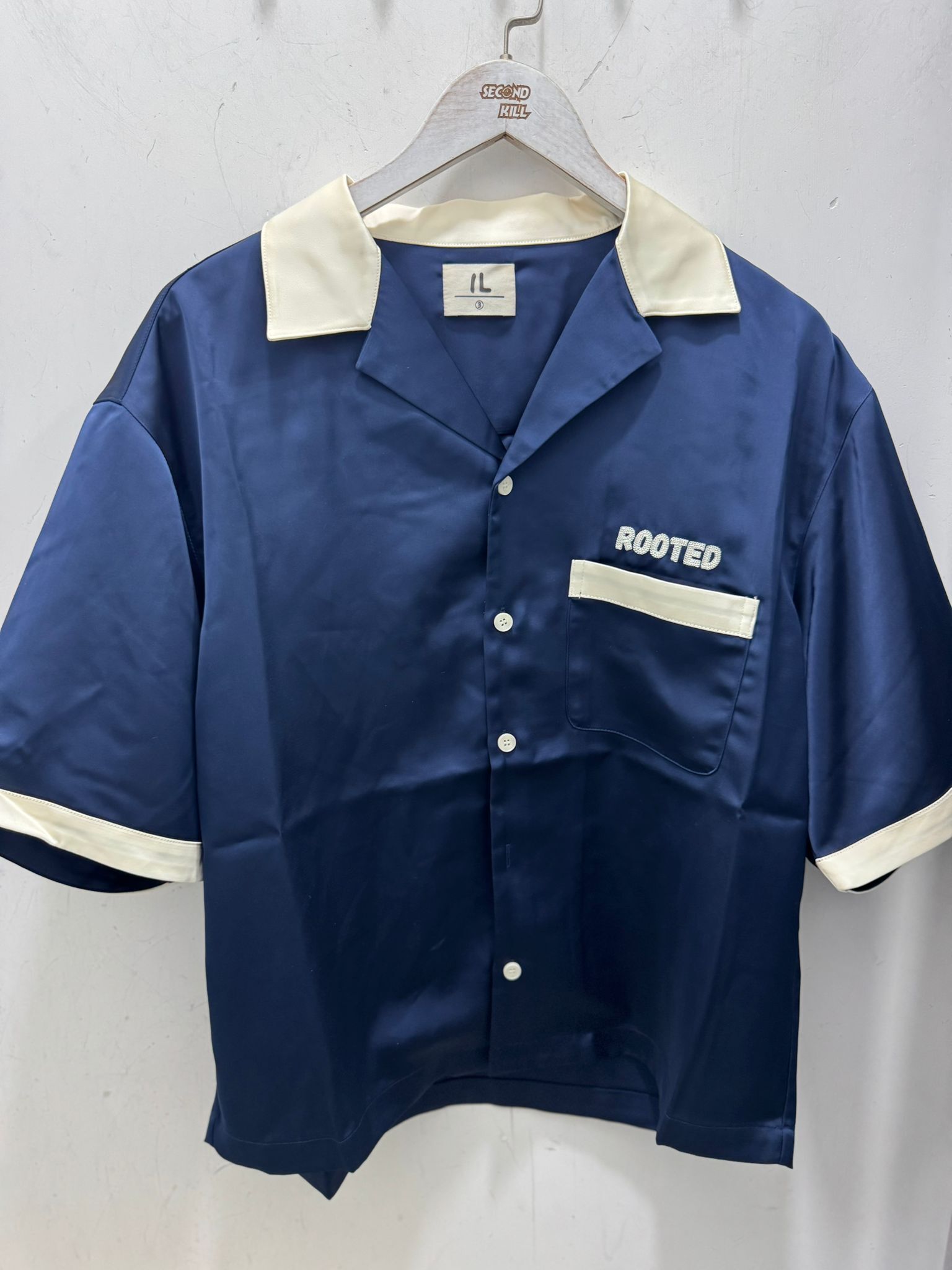 Ching Chong Rooted Embroidery Shirts - Navy