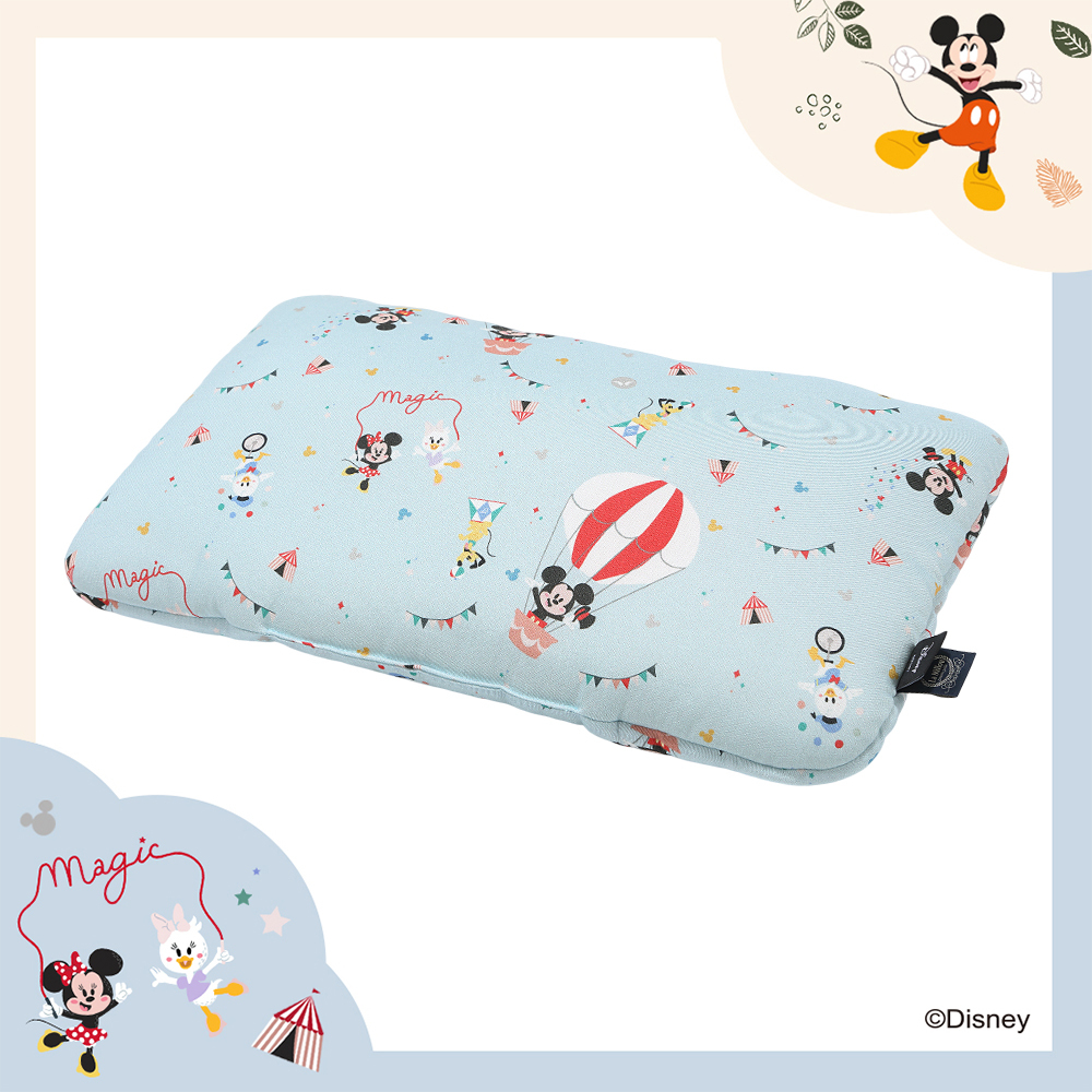 La Millou波蘭 竹纖涼感小童方枕(30x50cm)｜抗菌枕｜米奇系列_馬戲團篇(Q版藍底)