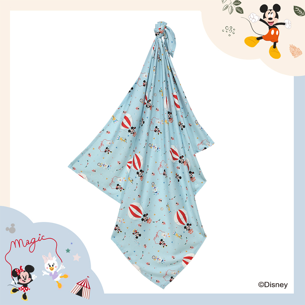 La Millou波蘭 竹纖涼感巾｜抗菌包巾｜馬戲團篇(Q版藍底)