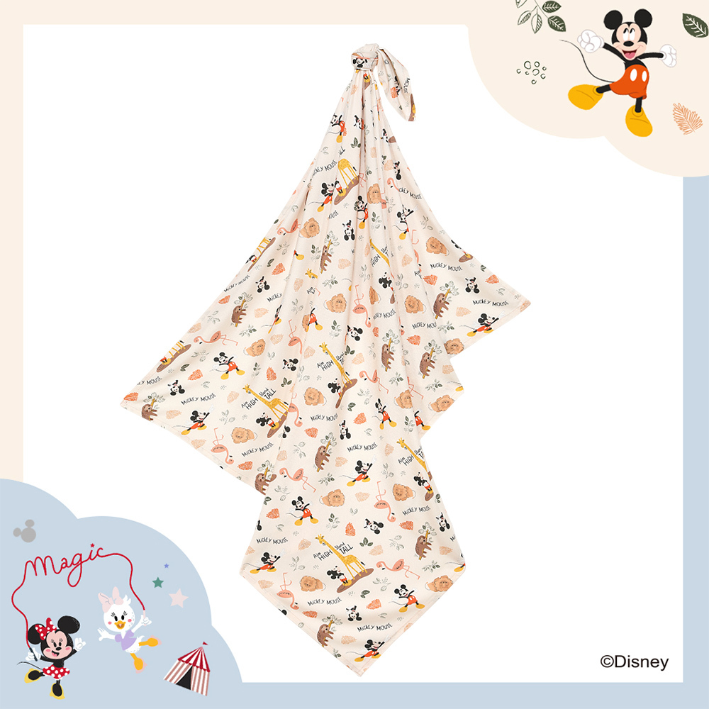 La Millou波蘭 竹纖涼感巾｜抗菌包巾｜動物園篇(奶油米底)