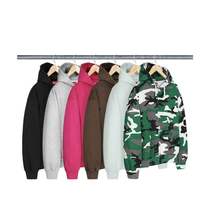SUPREME SMALL BOX LOGO ZIP UP HOODED SWEATASHIRT 連帽 外套 黑/灰/淺藍/咖啡色/迷彩/桃紅