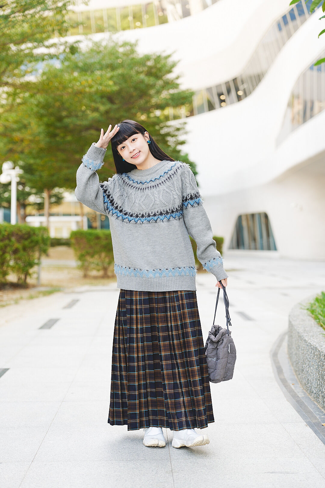 北國歲月！費爾島圖案毛衣(兩色-灰)