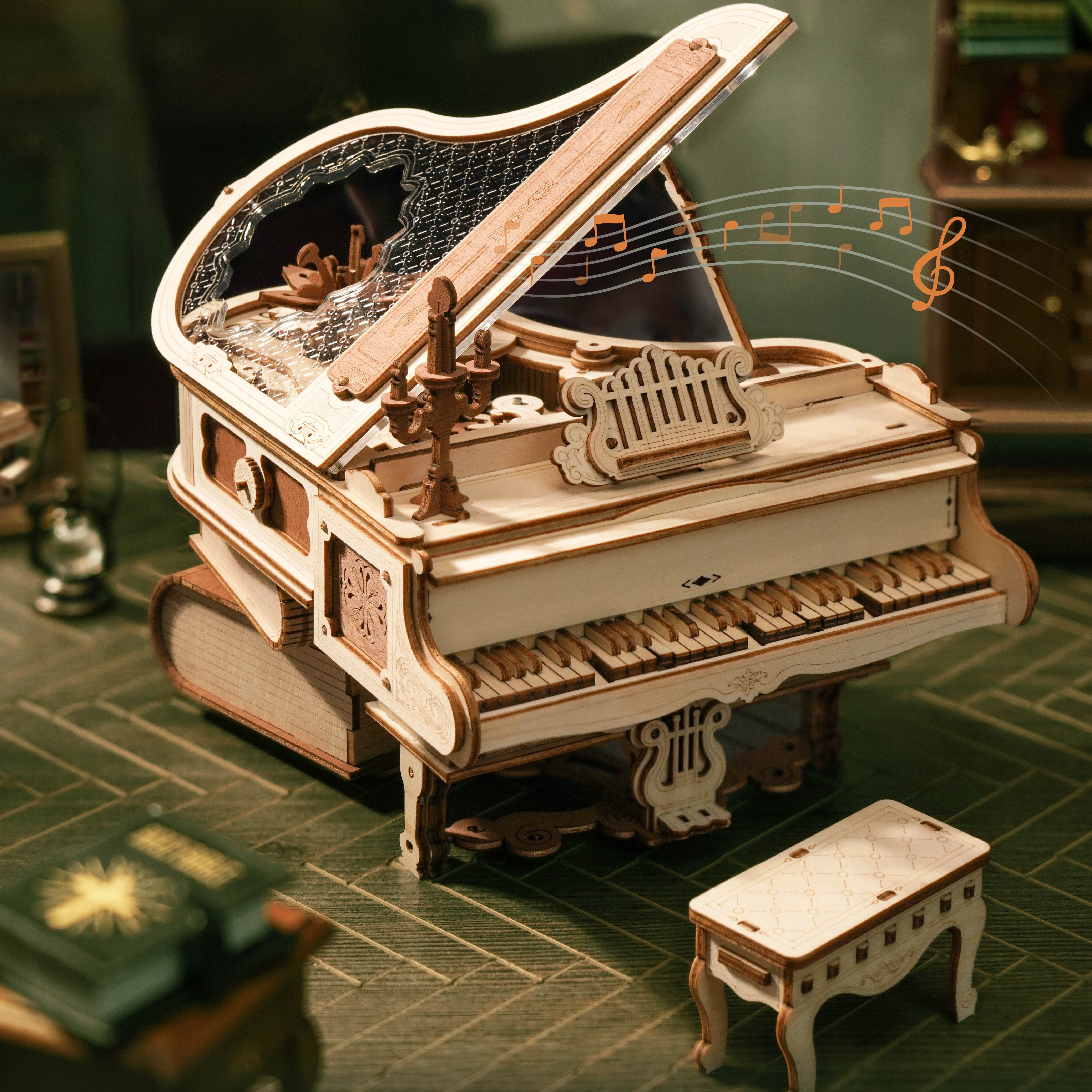 精品藝術博物館系列｜袖珍拼圖書擋架《魔法鋼琴》_翡冷翠文創