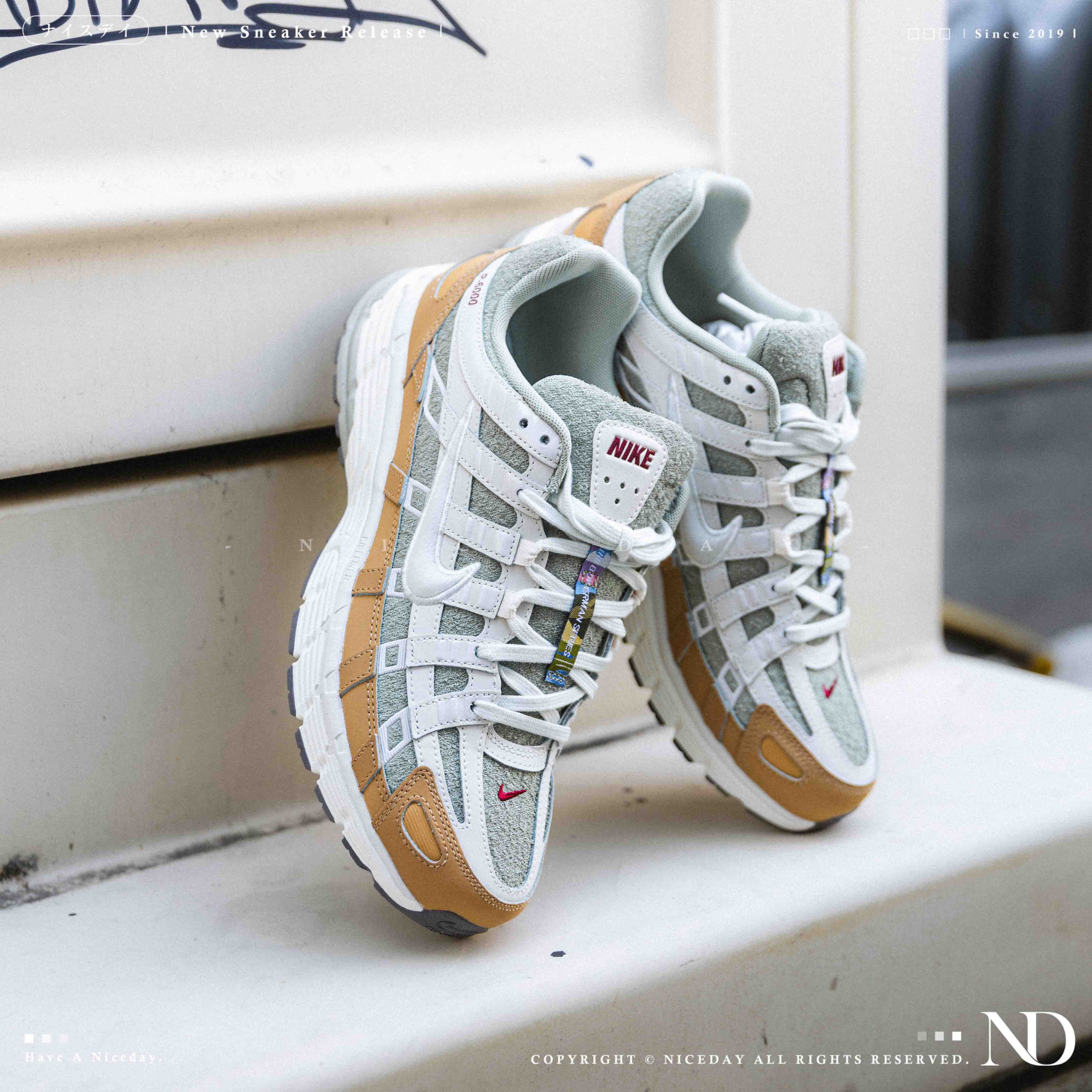 NICEDAY 現貨 Nike P6000 奶茶灰 淺綠 奶綠 抹茶 美拉德 復古 卡其 麂皮 IQ1120-311