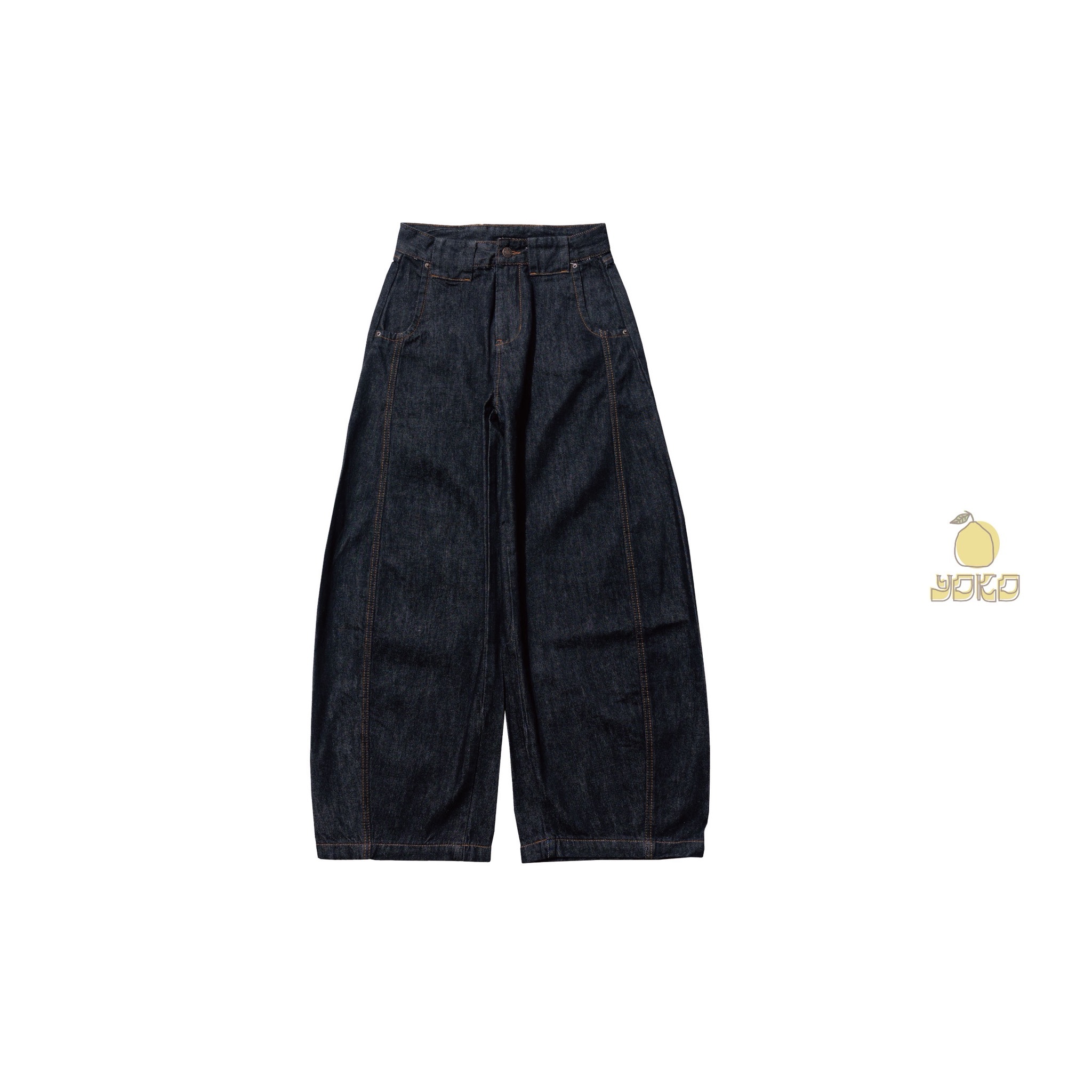 YOKO 25FW 素面彎刀褲