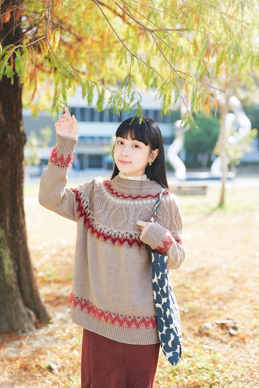 北國歲月！費爾島圖案毛衣(兩色-摩卡)